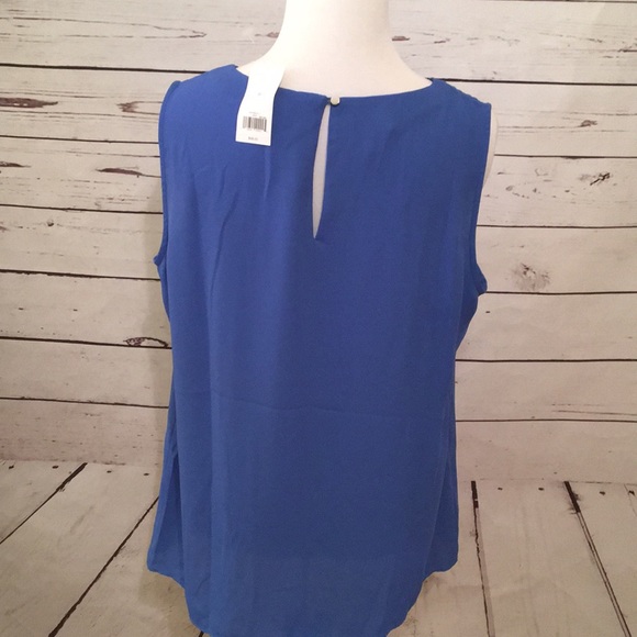 Banana Republic sleeveless blue top size M NWT - Picture 3 of 3
